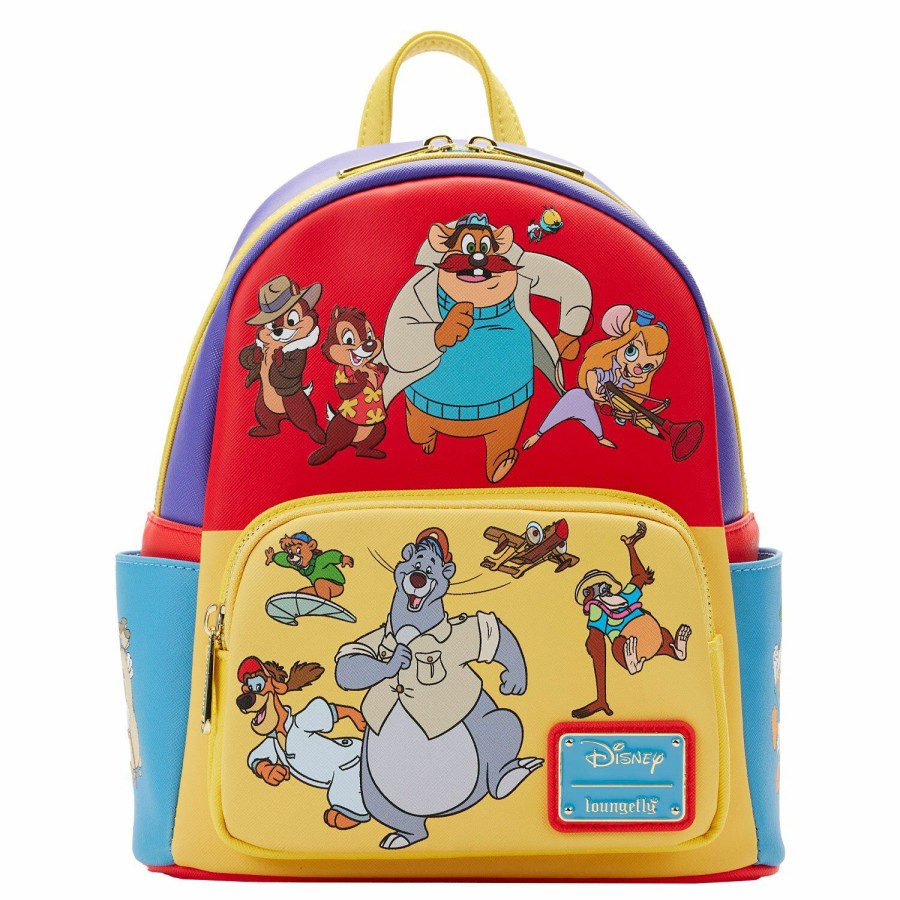 Handbags & Wallets * | Exclusive Disney Afternoon Cartoons Color Block Mini Backpack Loungefly Promotions