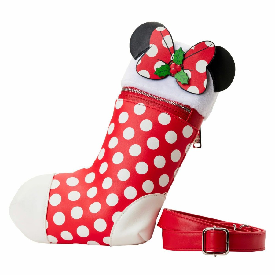 Handbags & Wallets * | Minnie Mouse Stocking Cosplay Crossbody Bag Loungefly Outlet Sale