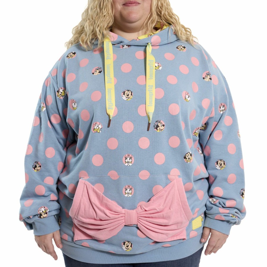 Tops * | Minnie Mouse Pastel Polka Dot Unisex Hoodie Loungefly Discounts