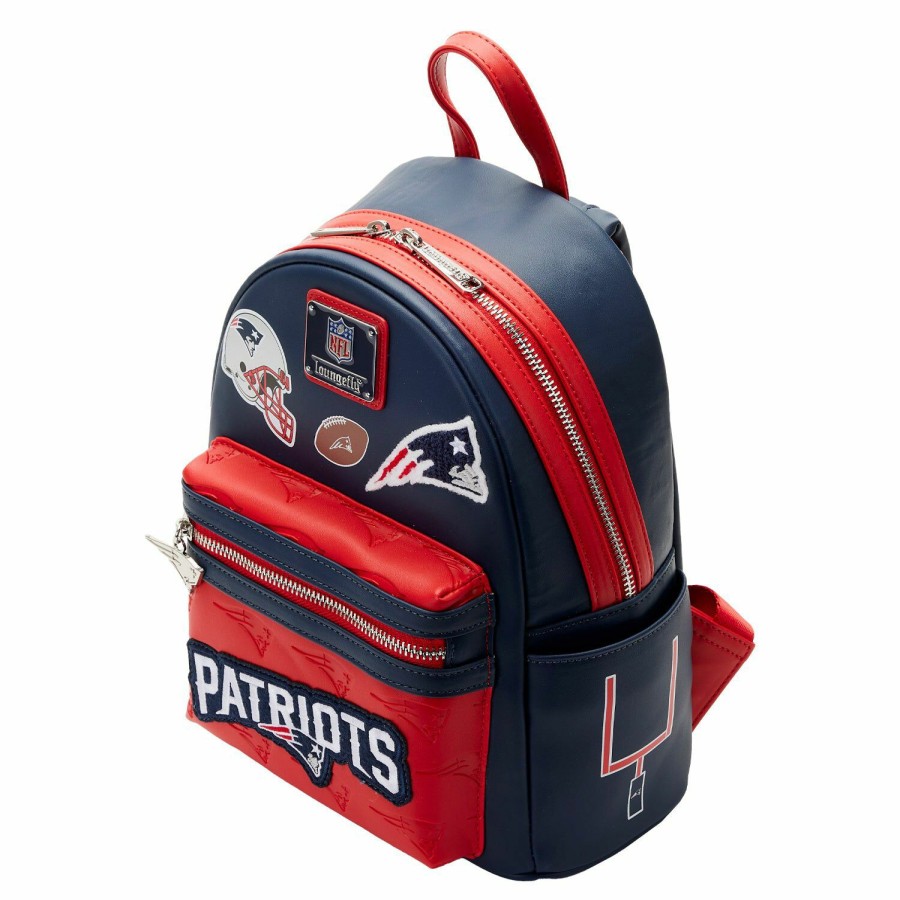 Handbags & Wallets * | Nfl New England Patriots Patches Mini Backpack Loungefly Hot Selling