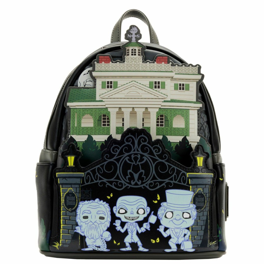 Handbags & Wallets * | Exclusive Funko Pop! By Loungefly Haunted Mansion Hitchhiking Ghosts Glow Mini Backpack Loungefly Best Choice