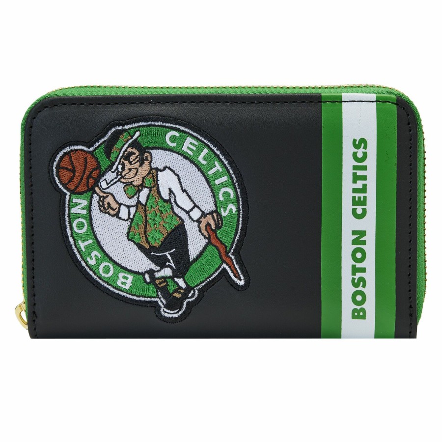 Handbags & Wallets * | Nba Boston Celtics Patch Icons Zip Around Wallet Loungefly Fire Sale