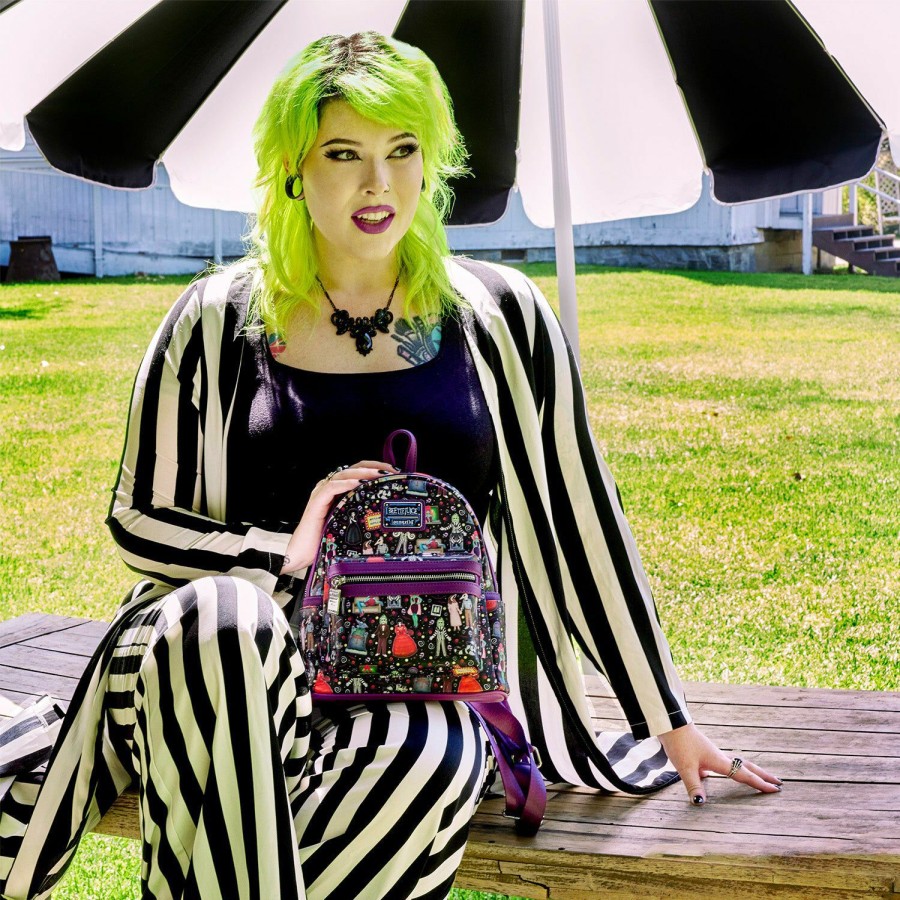 Handbags & Wallets * | Beetlejuice Icons Mini Backpack Loungefly Promotions