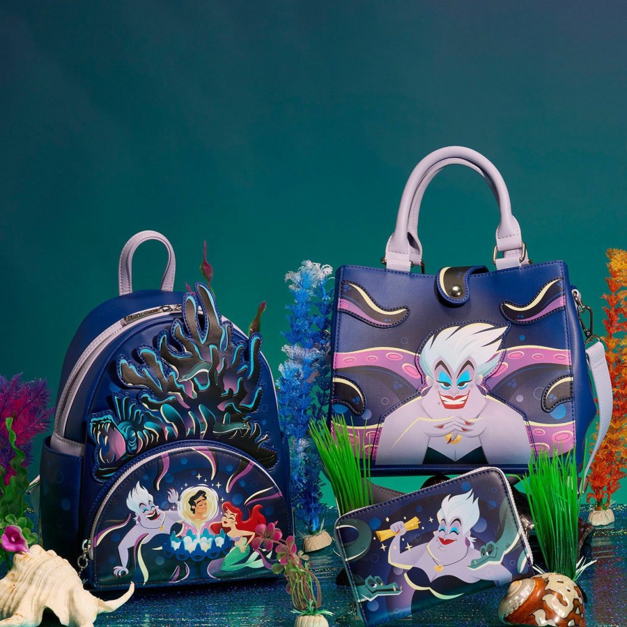 Handbags & Wallets * | The Little Mermaid Ursula Lair Glow Zip Around Wallet Loungefly Crazy Deals