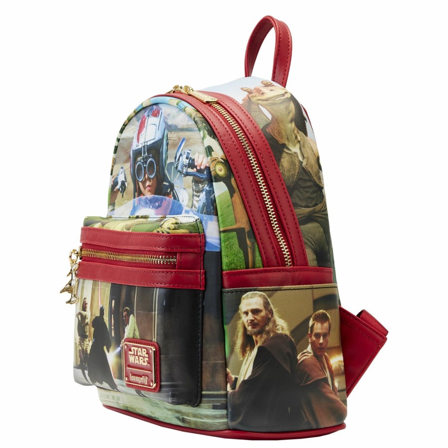 Handbags & Wallets * | Star Wars: The Phantom Menace Final Frames Mini Backpack Loungefly Outlet