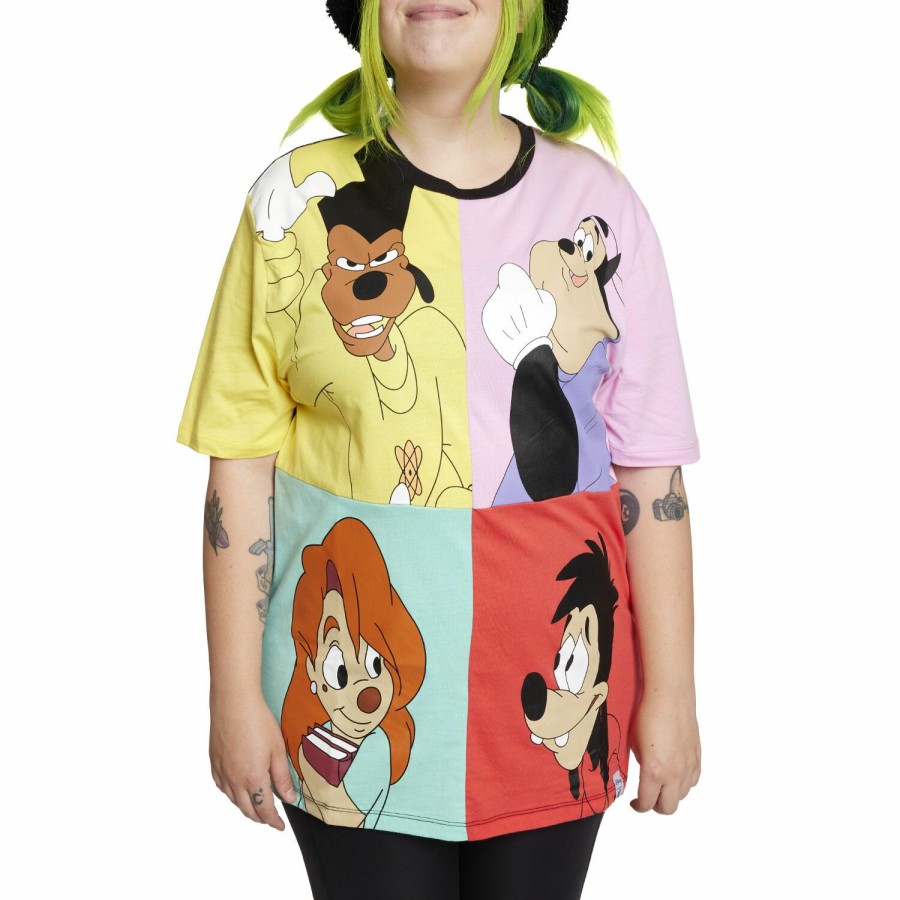 Tops * | A Goofy Movie Color Block Tee Loungefly Online Store