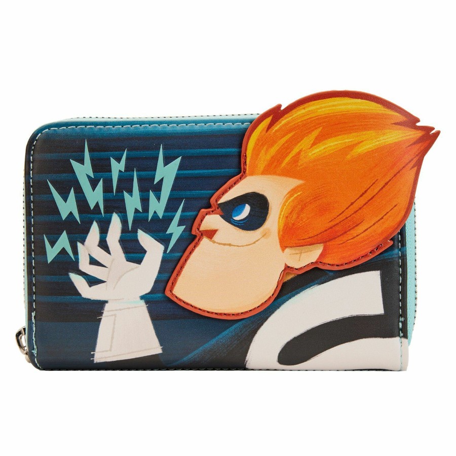 Handbags & Wallets * | The Incredibles Syndrome Glow Zip Around Wallet Loungefly Best Price