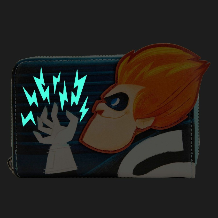 Handbags & Wallets * | The Incredibles Syndrome Glow Zip Around Wallet Loungefly Best Price