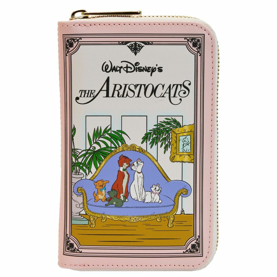 Handbags & Wallets * | The Aristocats Book Zip Around Wallet Loungefly Outlet