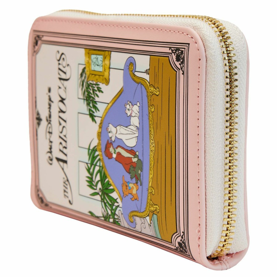 Handbags & Wallets * | The Aristocats Book Zip Around Wallet Loungefly Outlet