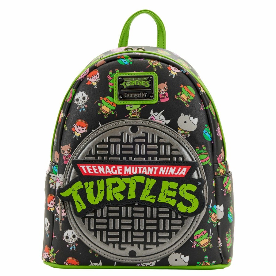 Handbags & Wallets * | Teenage Mutant Ninja Turtles Sewer Cap Mini Backpack Loungefly Promotions