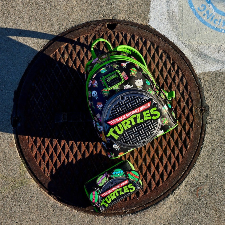 Handbags & Wallets * | Teenage Mutant Ninja Turtles Sewer Cap Mini Backpack Loungefly Promotions