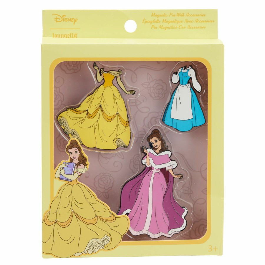 Accessories * | Beauty And The Beast Belle Magnetic Paper Doll Pin Set Loungefly Excellent