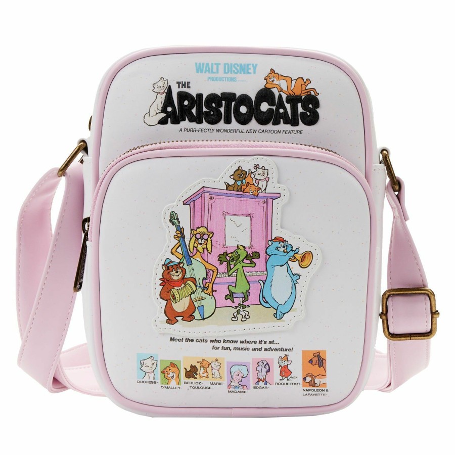 Handbags & Wallets * | The Aristocats Poster Passport Crossbody Bag Loungefly Hot Selling