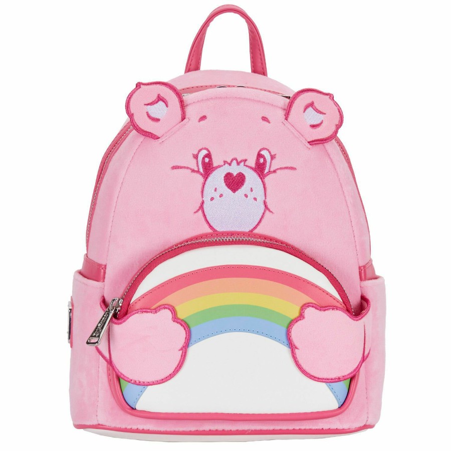 Handbags & Wallets * | Exclusive Care Bears 40Th Anniversary Cheer Bear Cosplay Plush Mini Backpack Loungefly Store