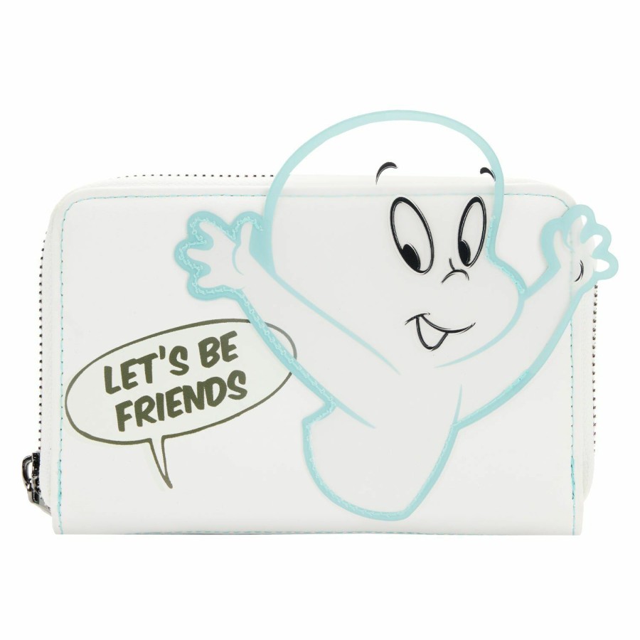 Handbags & Wallets * | Casper The Friendly Ghost Glow Zip Around Wallet Loungefly Outlet