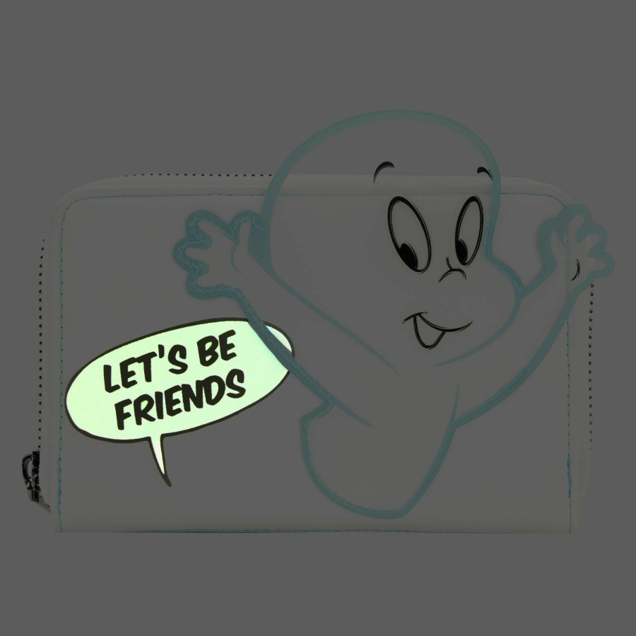 Handbags & Wallets * | Casper The Friendly Ghost Glow Zip Around Wallet Loungefly Outlet