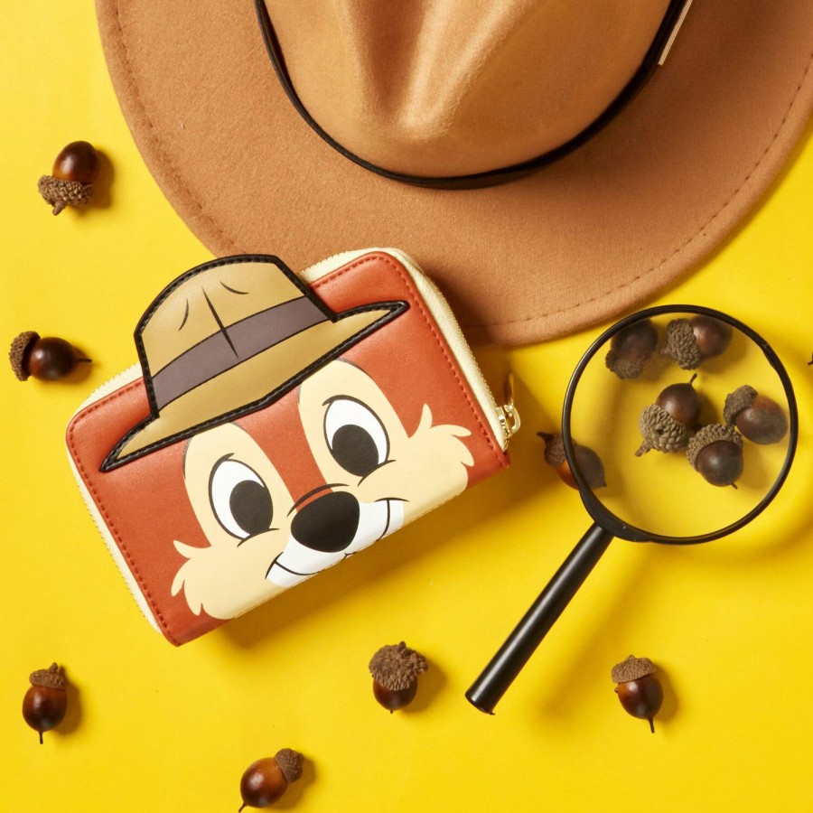 Handbags & Wallets * | Exclusive Chip And Dale Cosplay Zip Around Wallet Loungefly Promotion