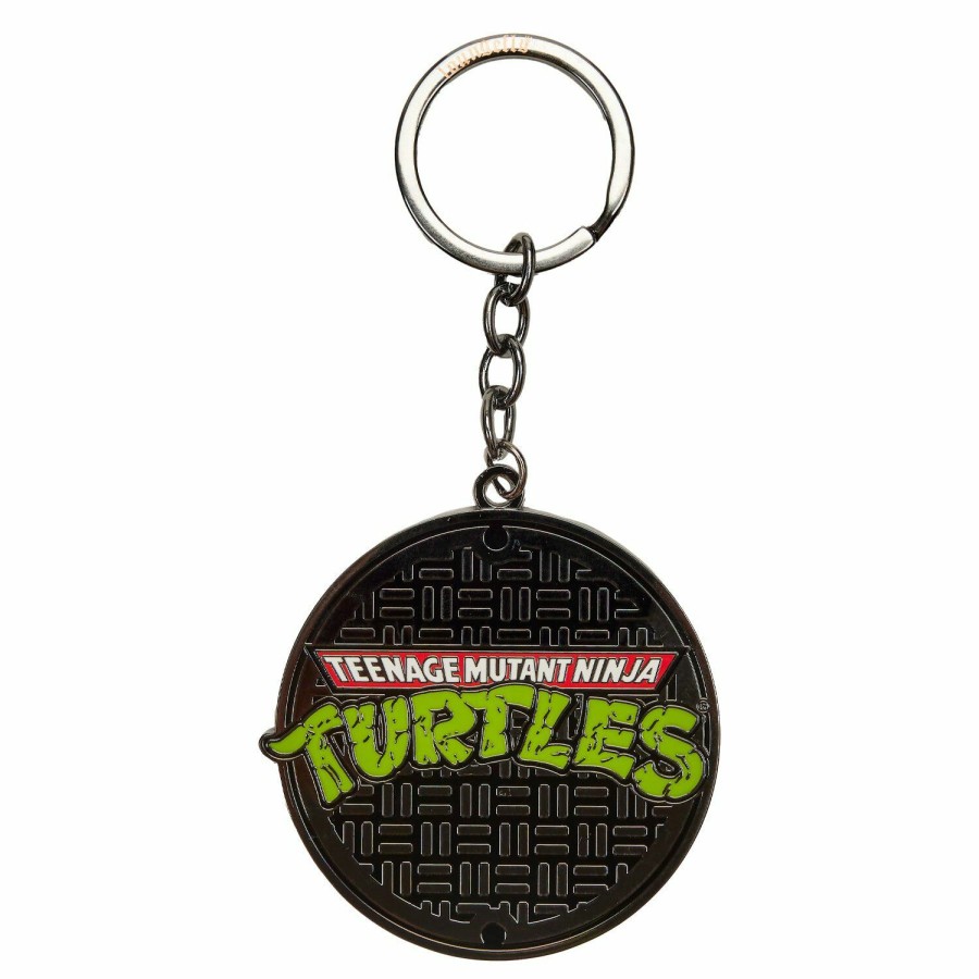 Small Accessories * | Teenage Mutant Ninja Turtles Sewer Cap Keychain Loungefly Fashionable