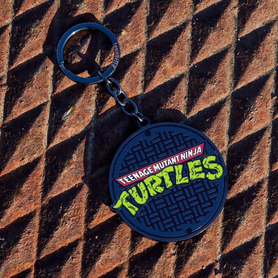 Small Accessories * | Teenage Mutant Ninja Turtles Sewer Cap Keychain Loungefly Fashionable