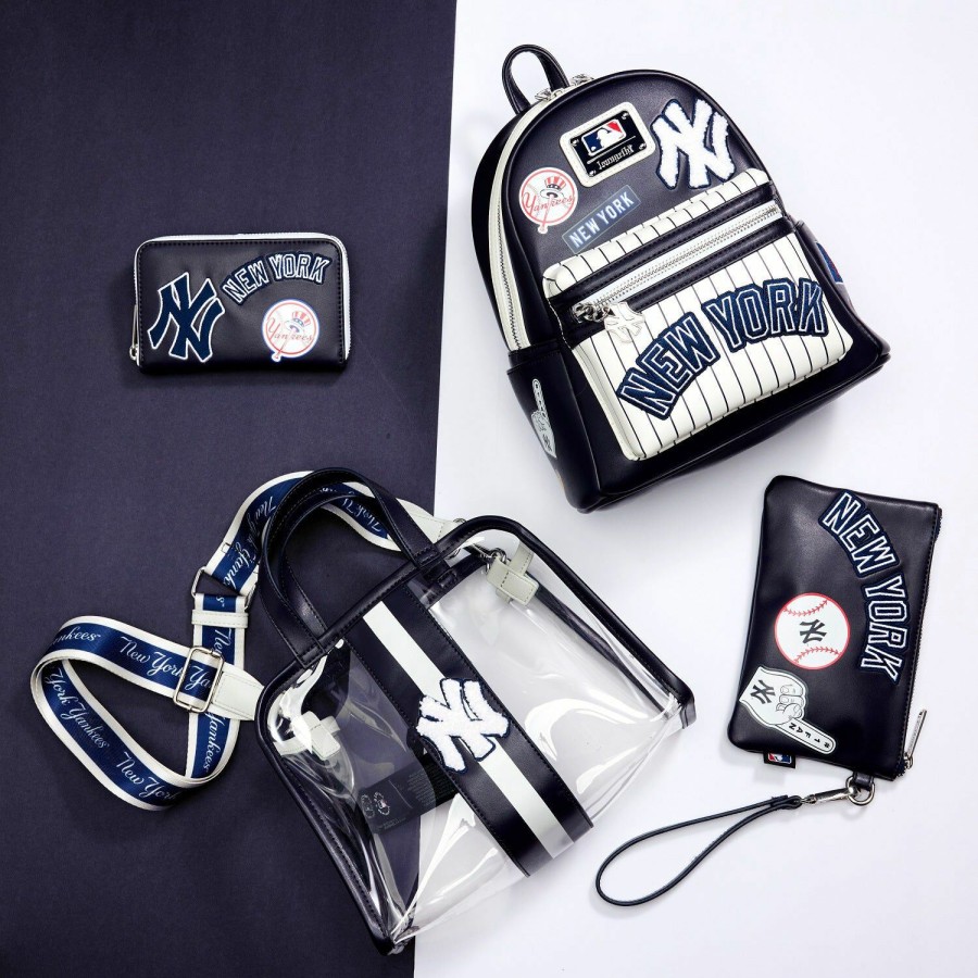 Handbags & Wallets * | Mlb Ny Yankees Stadium Crossbody Bag With Pouch Loungefly Clearance