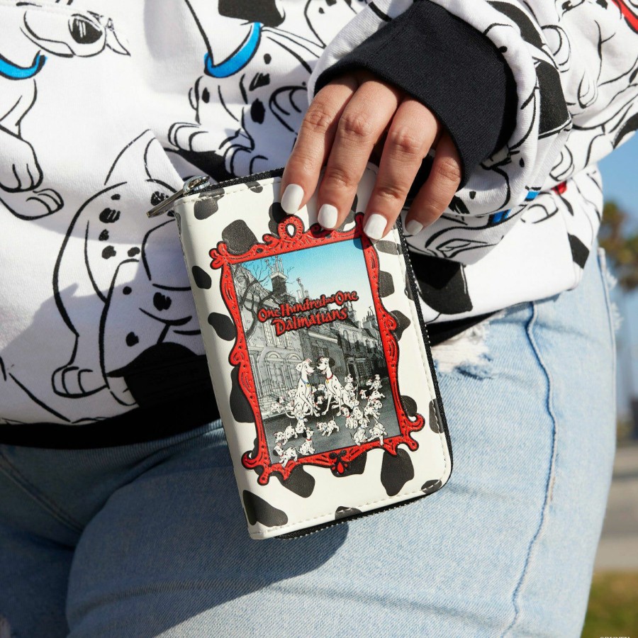 Handbags & Wallets * | 101 Dalmatians Book Zip Around Wallet Loungefly Gift Selection