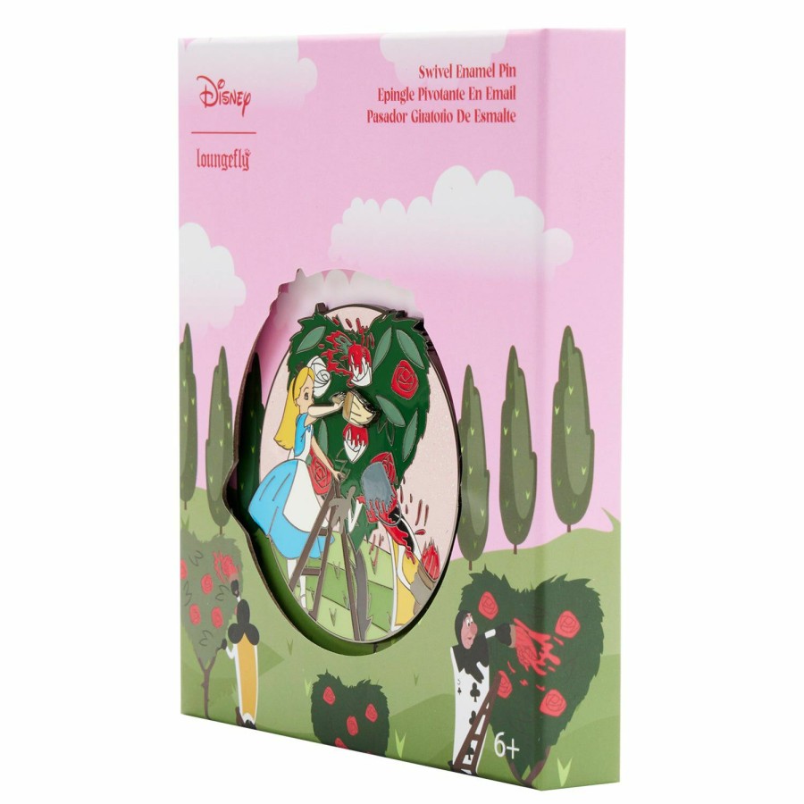 Accessories * | Alice In Wonderland Painting Roses Enamel Pin Loungefly Premium