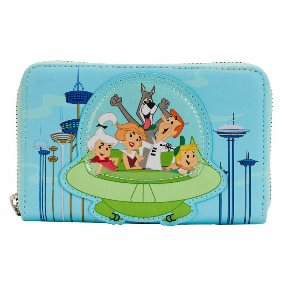 Handbags & Wallets * | The Jetsons Spaceship Zip Around Wallet Loungefly Popular