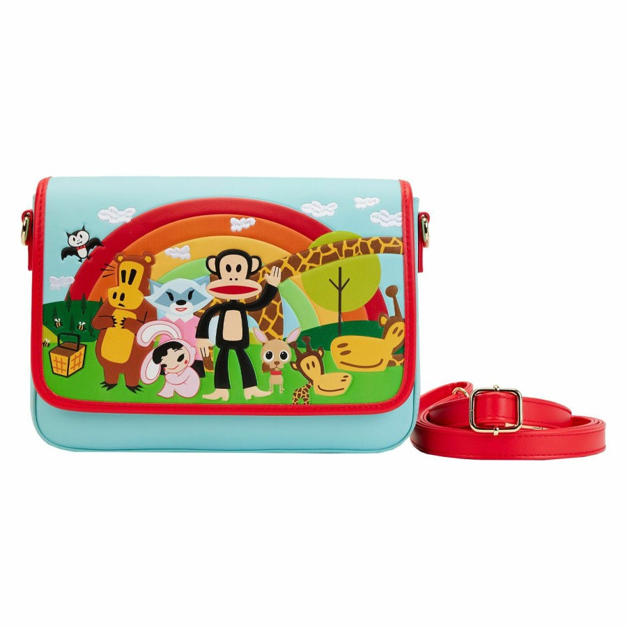 Handbags & Wallets * | Paul Frank Rainbow Group Crossbody Bag Loungefly New