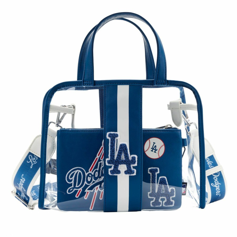 Handbags & Wallets * | Mlb La Dodgers Stadium Crossbody Bag With Pouch Loungefly Opening Sales