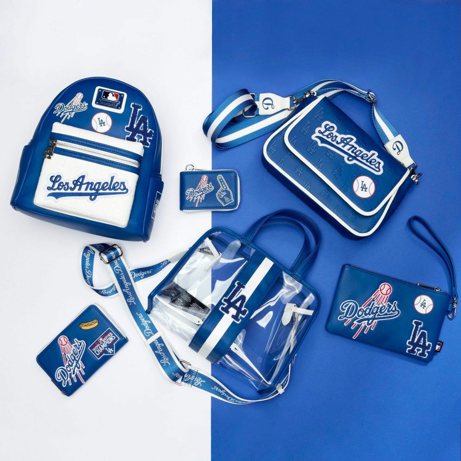 Handbags & Wallets * | Mlb La Dodgers Stadium Crossbody Bag With Pouch Loungefly Opening Sales