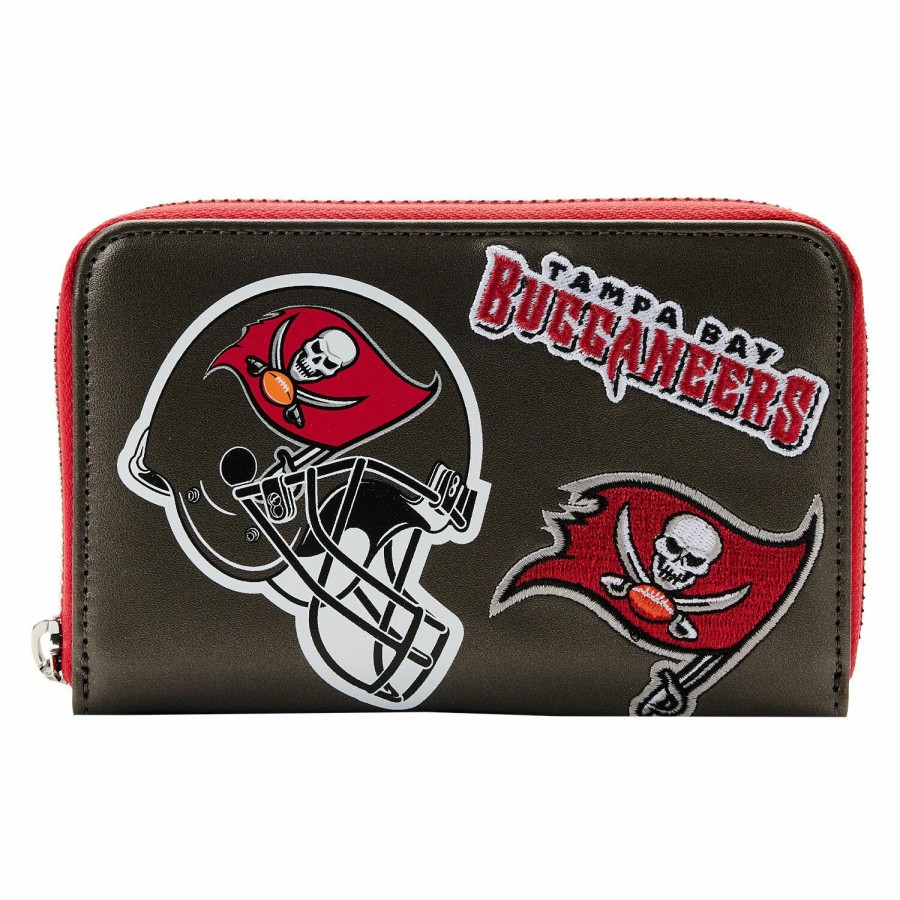 Handbags & Wallets * | Nfl Tampa Bay Buccaneers Patches Zip Around Wallet Loungefly New Arrivals