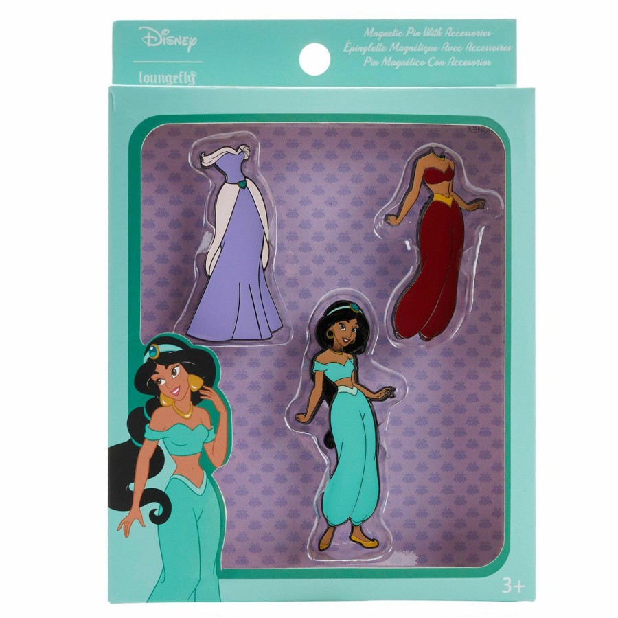 Accessories * | Princess Jasmine Paper Doll Magnetic Pin Set Loungefly Latest