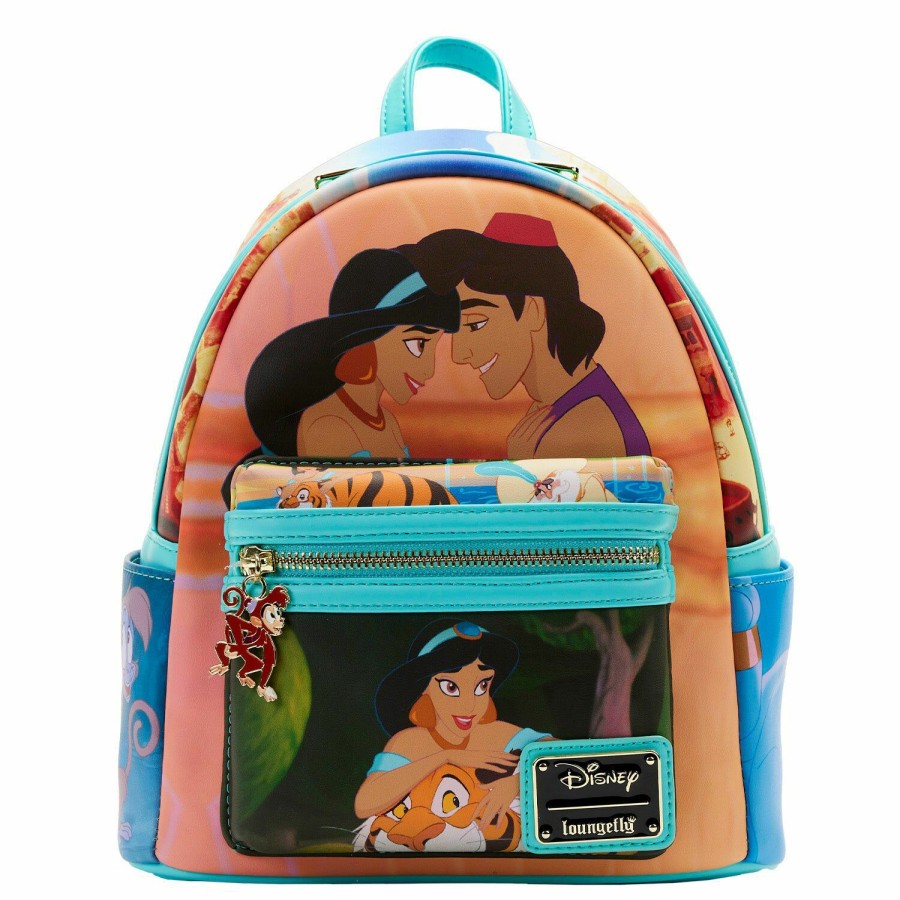 Handbags & Wallets * | Aladdin Princess Scenes Mini Backpack Loungefly Low Price