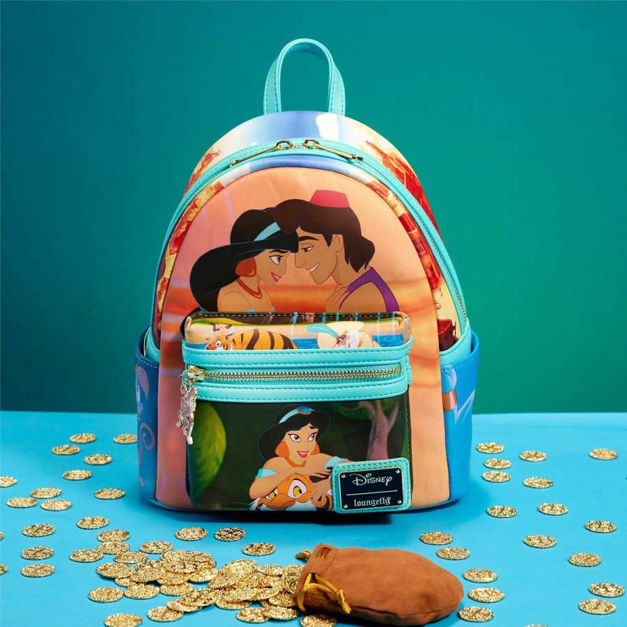 Handbags & Wallets * | Aladdin Princess Scenes Mini Backpack Loungefly Low Price