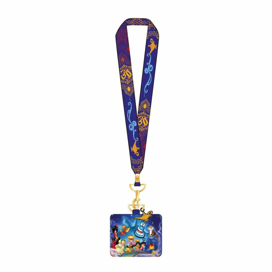 Small Accessories * | Aladdin 30Th Anniversary Lanyard With Card Holder Loungefly Excellent Quality