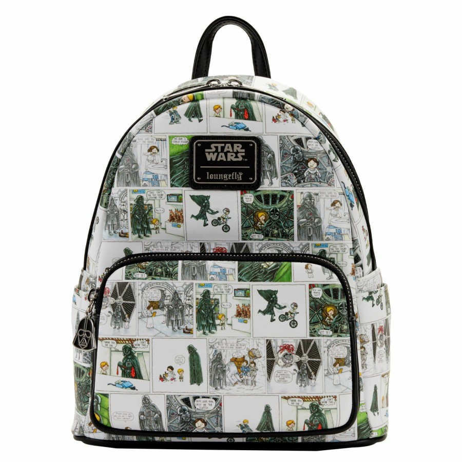 Handbags & Wallets * | Darth Vader Comic Strip Mini Backpack Loungefly Wholesale