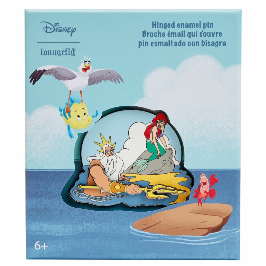 Accessories * | The Little Mermaid Triton'S Gift Hinged Pin Loungefly Original