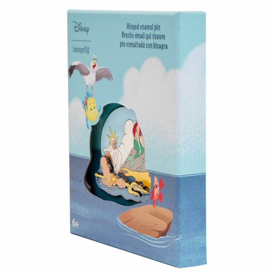 Accessories * | The Little Mermaid Triton'S Gift Hinged Pin Loungefly Original