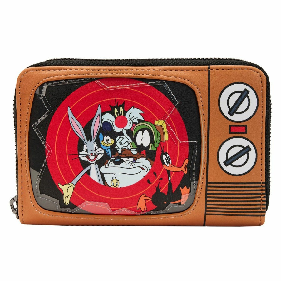 Handbags & Wallets * | Looney Tunes That'S All Folks Zip Around Wallet Loungefly Less Expensive