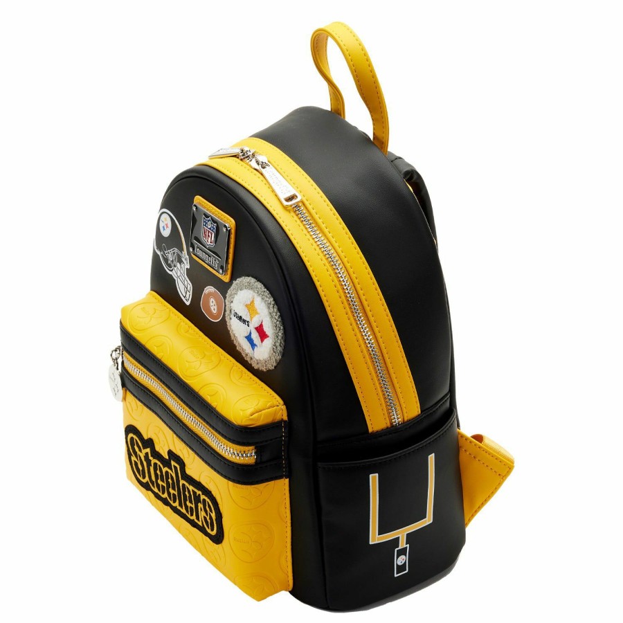 Handbags & Wallets * | Nfl Pittsburgh Steelers Patches Mini Backpack Loungefly Latest Fashion