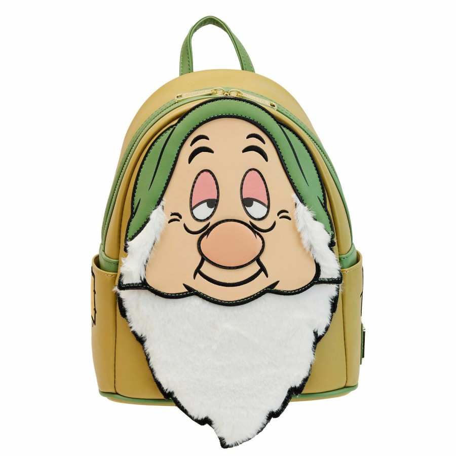 Handbags & Wallets * | Exclusive Snow White And The Seven Dwarfs Sleepy Lenticular Mini Backpack Loungefly Discounts