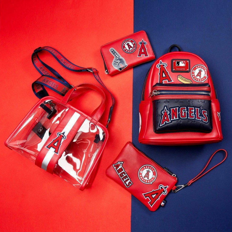 Handbags & Wallets * | Mlb La Angels Patches Mini Backpack Loungefly Online