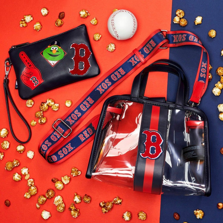 Handbags & Wallets * | Mlb Boston Red Sox Stadium Crossbody Bag With Pouch Loungefly 100% Guarantee