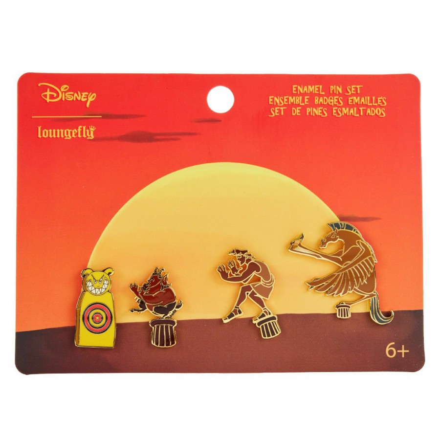 Accessories * | Hercules 25Th Anniversary Sunset 4Pc Pin Set Loungefly Hot Sell