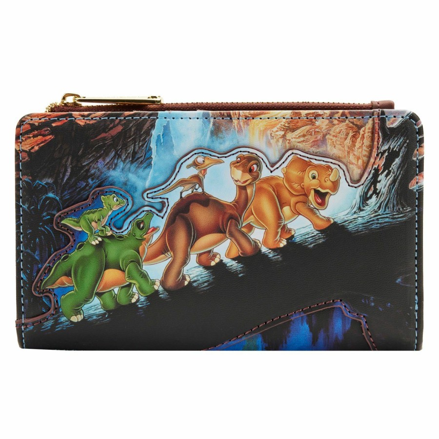 Handbags & Wallets * | The Land Before Time Poster Flap Wallet Loungefly High Quality