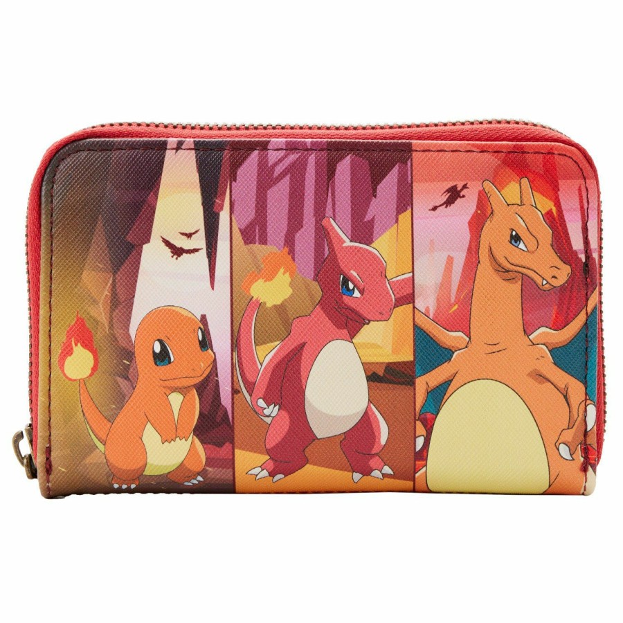 Handbags & Wallets * | Pokemon Charmander Evolutions Zip Around Wallet Loungefly Sale