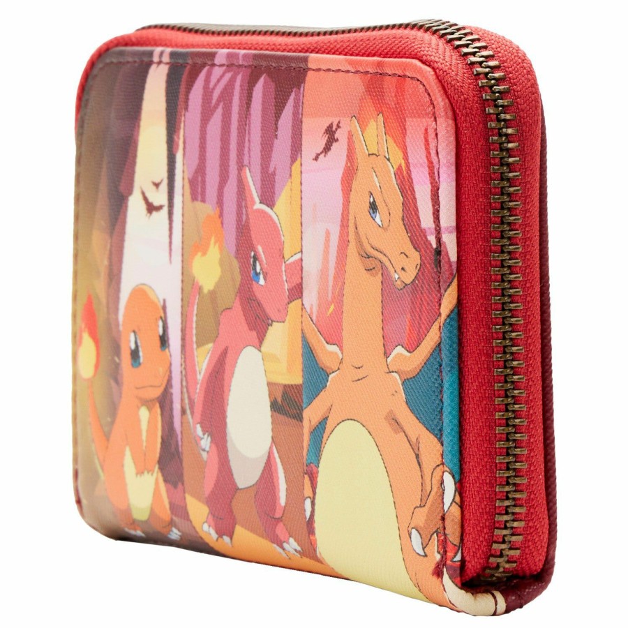 Handbags & Wallets * | Pokemon Charmander Evolutions Zip Around Wallet Loungefly Sale