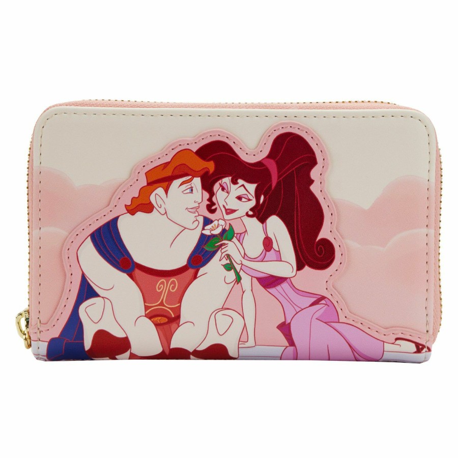 Handbags & Wallets * | Hercules 25Th Anniversary Hercules And Megara Zip Around Wallet Loungefly Discount Sale