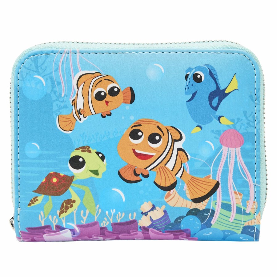 Handbags & Wallets * | Finding Nemo 20Th Anniversary Zip Around Wallet Loungefly Top Sellers